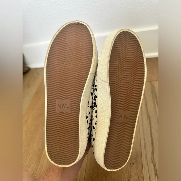 Madewell‎ Sidewalk Shoes Low-Top Sneakers in Spatter-Painted Calf Hair Size 9 - Picture 7 of 7